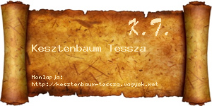 Kesztenbaum Tessza névjegykártya